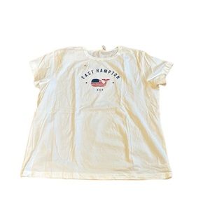 Live and Tell White Cotton East Hampton Patriotic Whale Tee. White. 2XL NWT